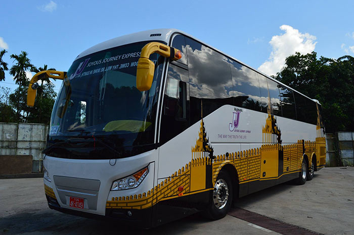 yangon bus myanmar tourism tourist phone travel tour guide